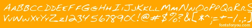 Lehn082 Font – White Fonts on Orange Background