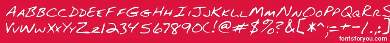 Lehn082 Font – White Fonts on Red Background