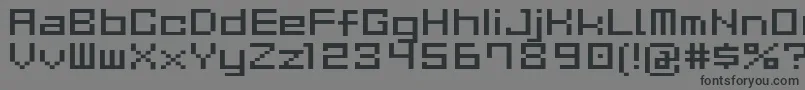 GauCubeR Font – Black Fonts on Gray Background