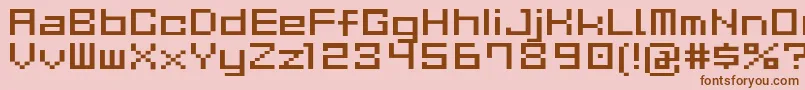 GauCubeR Font – Brown Fonts on Pink Background