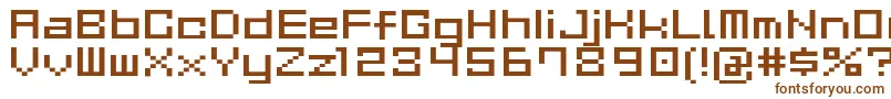 Шрифт GauCubeR – коричневые шрифты на белом фоне