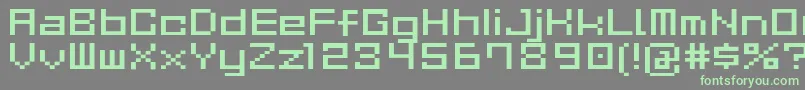 GauCubeR Font – Green Fonts on Gray Background