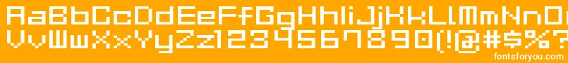 GauCubeR Font – White Fonts on Orange Background