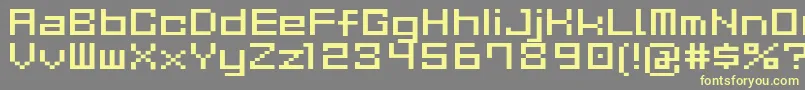 GauCubeR Font – Yellow Fonts on Gray Background