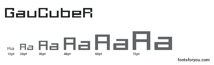 GauCubeR Font Sizes