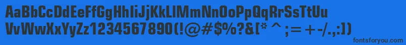 Square721BoldCondensedBt Font – Black Fonts on Blue Background