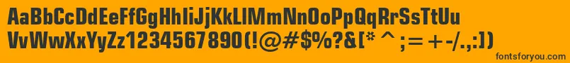 Square721BoldCondensedBt Font – Black Fonts on Orange Background