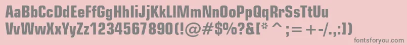 Square721BoldCondensedBt Font – Gray Fonts on Pink Background