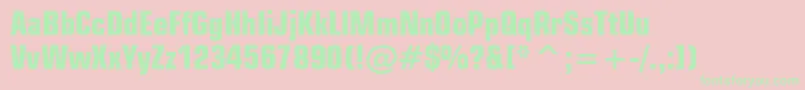 Шрифт Square721BoldCondensedBt – зелёные шрифты на розовом фоне