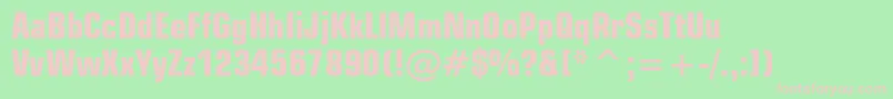 フォントSquare721BoldCondensedBt – 緑の背景にピンクのフォント