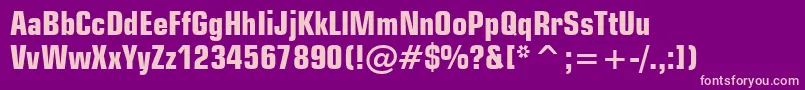 Square721BoldCondensedBt-Schriftart – Rosa Schriften auf violettem Hintergrund