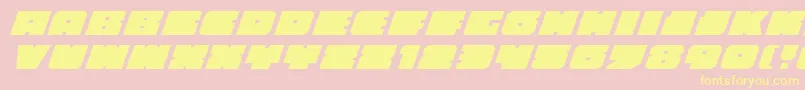 AnakefkaExpandedItalic Font – Yellow Fonts on Pink Background