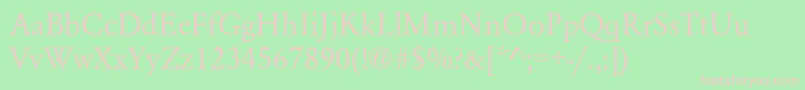 Garamon Font – Pink Fonts on Green Background