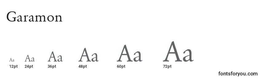 Garamon Font Sizes