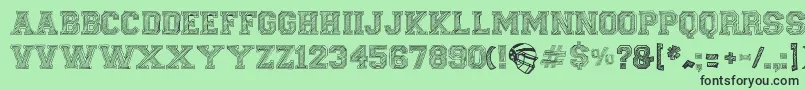 FineCollege Font – Black Fonts on Green Background
