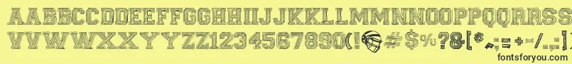 FineCollege Font – Black Fonts on Yellow Background