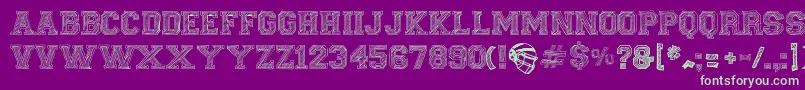 FineCollege Font – Green Fonts on Purple Background