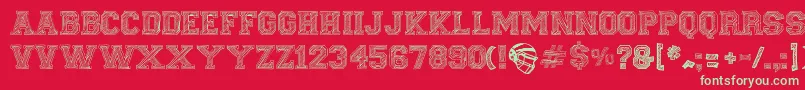 フォントFineCollege – 赤い背景に緑の文字
