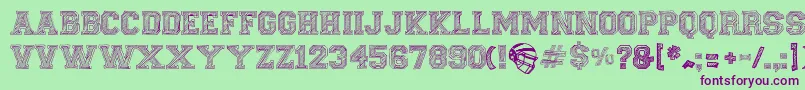 FineCollege Font – Purple Fonts on Green Background
