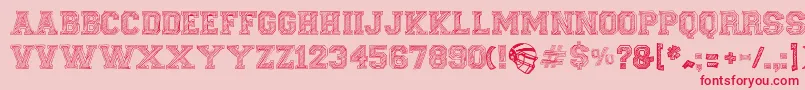 FineCollege-Schriftart – Rote Schriften auf rosa Hintergrund