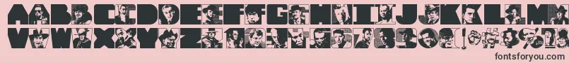 ToughGuys Font – Black Fonts on Pink Background