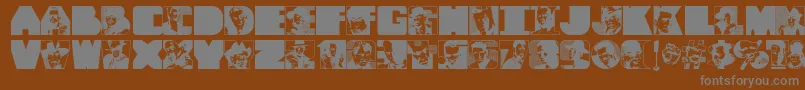 ToughGuys Font – Gray Fonts on Brown Background