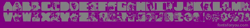 ToughGuys Font – Gray Fonts on Purple Background