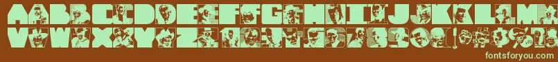 ToughGuys Font – Green Fonts on Brown Background