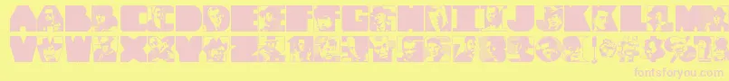 ToughGuys Font – Pink Fonts on Yellow Background