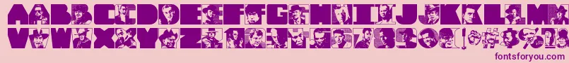 ToughGuys-Schriftart – Violette Schriften auf rosa Hintergrund