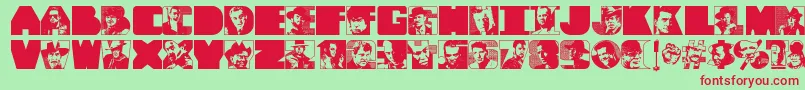 ToughGuys Font – Red Fonts on Green Background