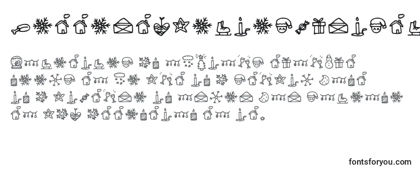 Überblick über die Schriftart LettertypemieschristmasiconsRegular