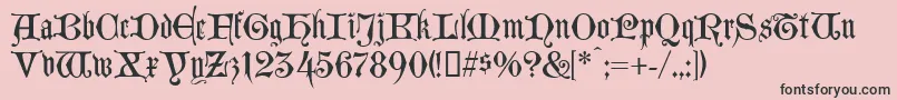 フォントLombardinaTwo – ピンクの背景に黒い文字