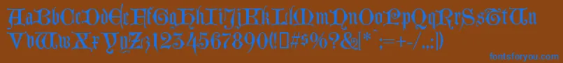 Шрифт LombardinaTwo – синие шрифты на коричневом фоне