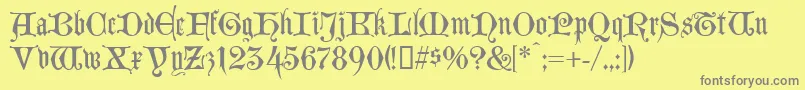 LombardinaTwo Font – Gray Fonts on Yellow Background