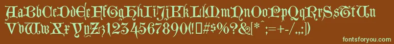 LombardinaTwo Font – Green Fonts on Brown Background