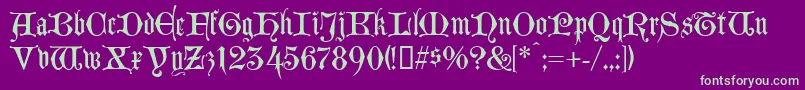 LombardinaTwo Font – Green Fonts on Purple Background