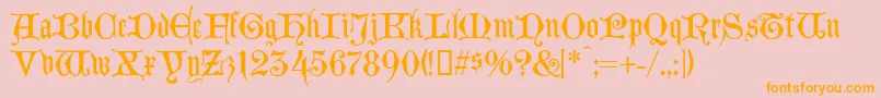 LombardinaTwo Font – Orange Fonts on Pink Background