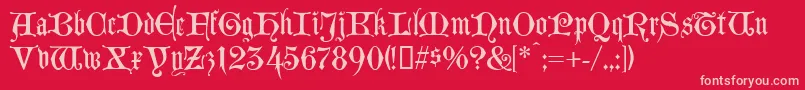 LombardinaTwo Font – Pink Fonts on Red Background