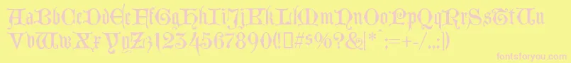 LombardinaTwo Font – Pink Fonts on Yellow Background