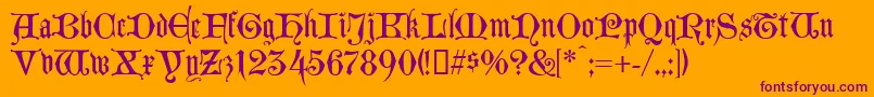 LombardinaTwo Font – Purple Fonts on Orange Background