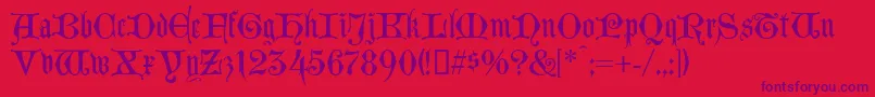 Шрифт LombardinaTwo – фиолетовые шрифты на красном фоне
