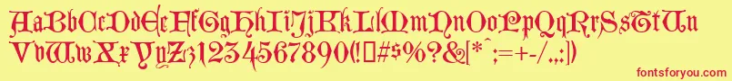 LombardinaTwo Font – Red Fonts on Yellow Background