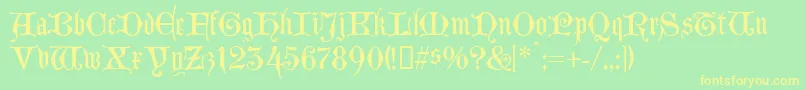 LombardinaTwo Font – Yellow Fonts on Green Background
