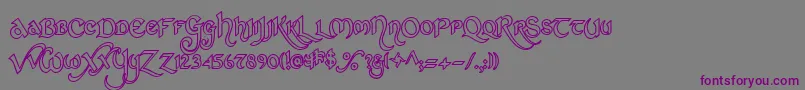 Шрифт Stchh – фиолетовые шрифты на сером фоне