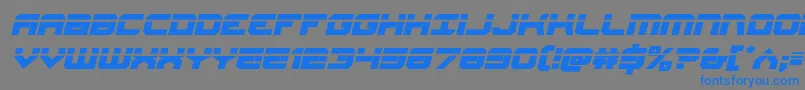 Gearheadlaserital Font – Blue Fonts on Gray Background