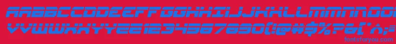 Gearheadlaserital Font – Blue Fonts on Red Background