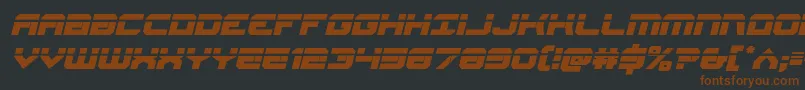 フォントGearheadlaserital – 黒い背景に茶色のフォント
