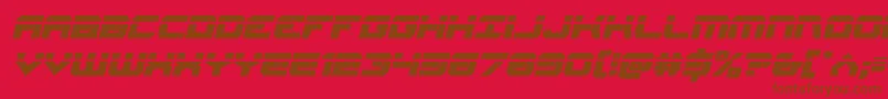 フォントGearheadlaserital – 赤い背景に茶色の文字