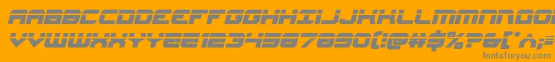 Gearheadlaserital Font – Gray Fonts on Orange Background